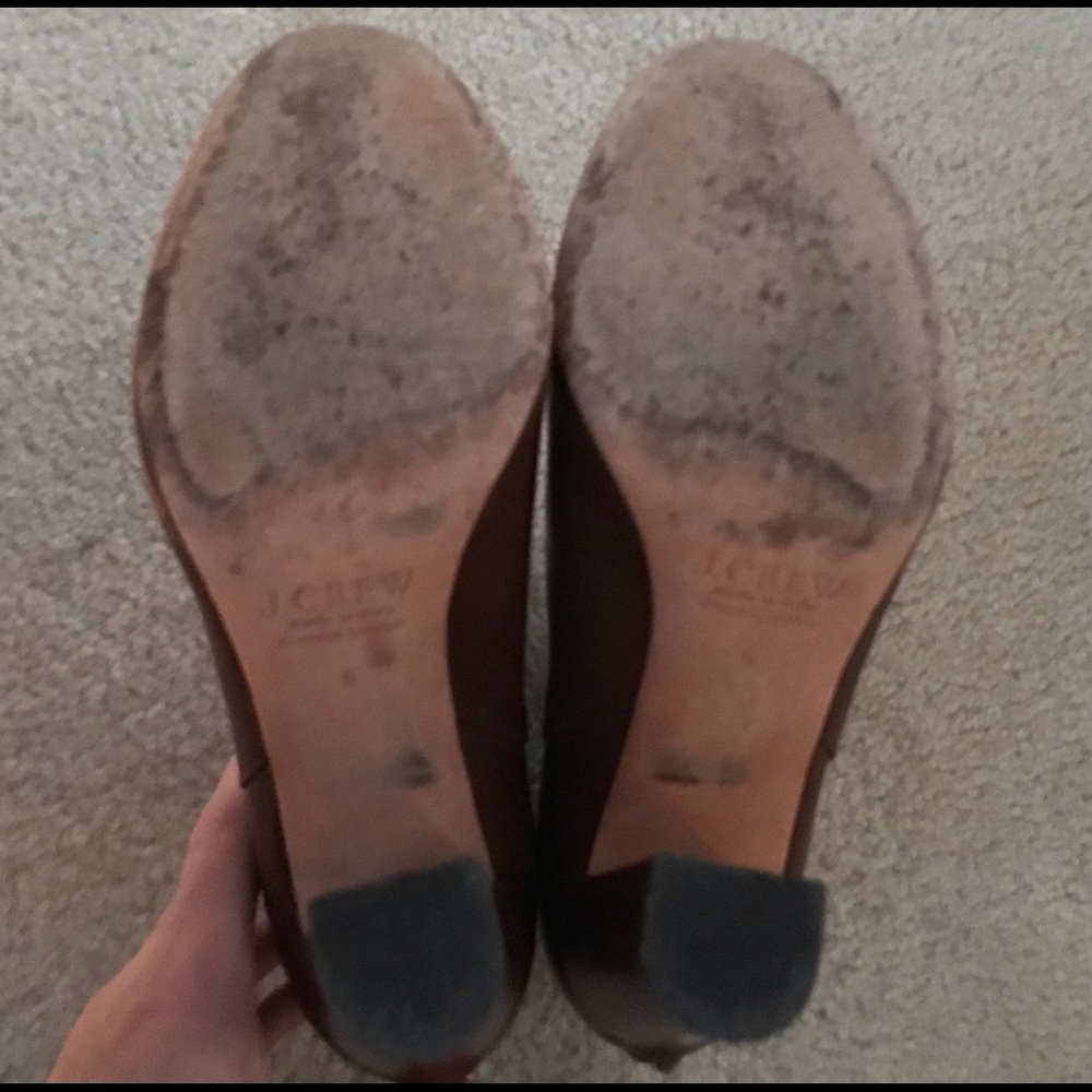 J Crew brown leather healed booties - Picture 4 of 6